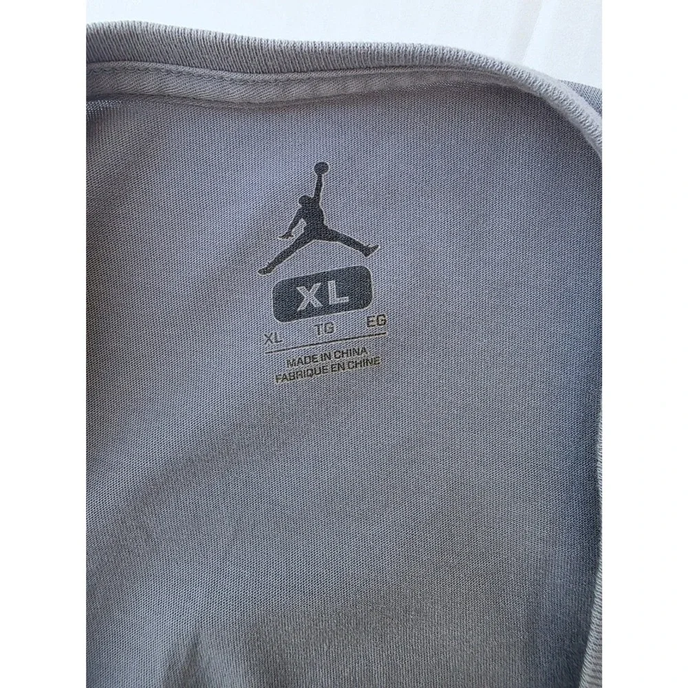 Nike Air‎ Jordan I'm Back 45 Graphic Print Shirt Steel Blue Gray Mens M